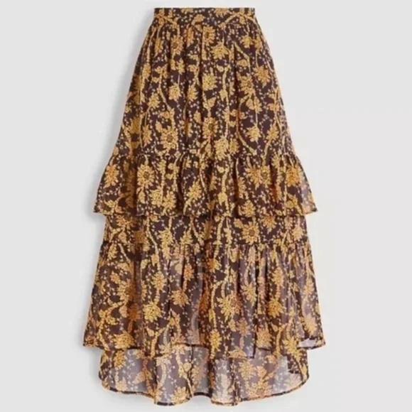 Ann Taylor Tiered Floral Skirt - Picture 6 of 6